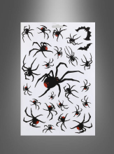 Spinnen Aufkleber Halloween Deko 