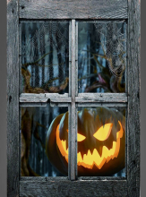 Halloween Kürbis Fensterdeko 80x120cm 