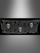 300cm Deko Tuch mit Totenköpfen 