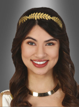 Golden metal laurel wreath 