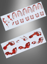 Blutige Fußabdrücke Aufkleber Halloweendeko 