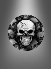 6 pcs Halloween skull paper plates 23 cm 
