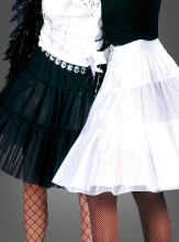 Knielanger Petticoat weiß oder schwarz  Knielanger Petticoat weiß oder schwarz