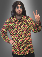 Deluxe Blumenhemd Hippie Style Herren  Deluxe Blumenhemd Hippie Style Herren