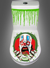 Horror Toilet Sticker at » Kostümpalast.de