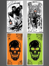 Door Cover Halloween with LED Light 