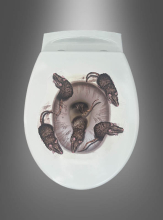 Toilet Stickers Rats for Halloween 