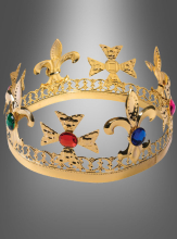 Königskrone aus Metall in gold  Königskrone aus Metall in gold