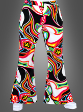 Herren Schlaghose Neon Psychodelic 