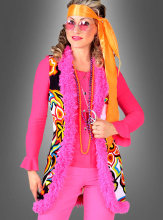 Hippie Weste Neon Psychodelic  Hippie Weste Neon Psychodelic