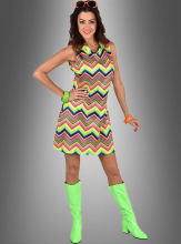 Neon 80er Jahre Kleid waschbar 