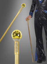 Gehstock 100 cm Macho Pimp gold  Gehstock 100 cm Macho Pimp gold