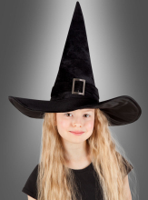 Schwarzer Hexenhut für Kinder  Schwarzer Hexenhut für Kinder