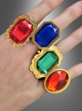 Goldener Ring mit Schmuckstein verstellbar  Goldener Ring mit Schmuckstein verstellbar