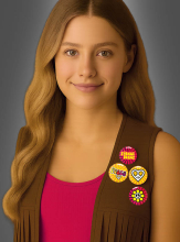 Hippie Buttons zum Anstecken 4er Set  Hippie Buttons zum Anstecken 4er Set