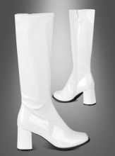 Lackstiefel weiß für Damen 