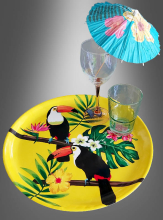 Serving tray toucan Hawaii 34,5cm  Serving tray toucan Hawaii 34,5cm