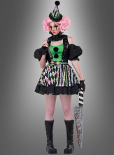 Verrückte Clownfrau Nicky Damenkostüm 