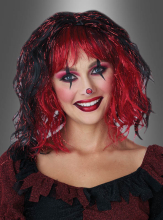 Wig Pilotta with shimmering Highlights black-red  Wig Pilotta with shimmering Highlights black-red