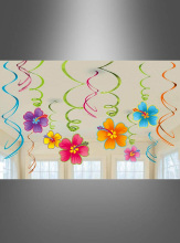 12 x Blumen Swirls Hibiskus Deko 
