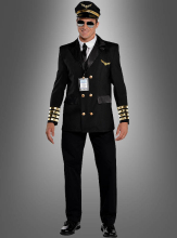 Piloten Uniform für Herren schwarz 