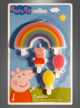 4 Mini Character Candles Peppa Pig 