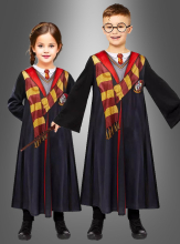 Bedruckte Harry Potter Robe mit Zauberstab und Brille  Bedruckte Harry Potter Robe mit Zauberstab und Brille