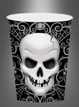 8 Skull  Paper Cups 260 ml Halloween 