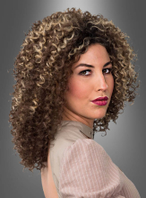 Curly Wig brown with blonde Highlights 