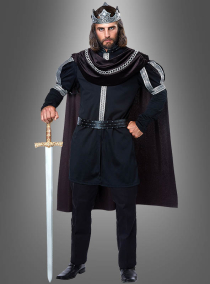 König Kostüm schwarz für Herren