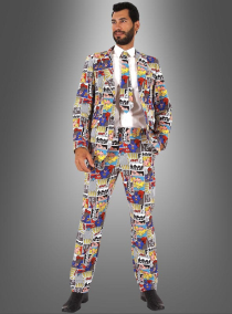 Comic Herrenanzug im lustigen Design