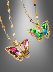 Artikelbild 1 des Artikels “Schmetterling Halskette schillernd “