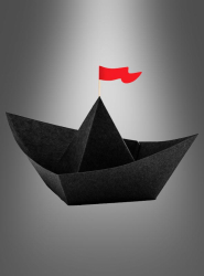 Product image 1 of the product “Black Pirate Paper Boat Table Deco 6 pcs ”