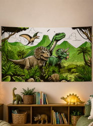 Product image 1 of the product “Dinosaur Fabric Deco 90x150cm Kids Party ”