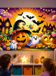 Product image 1 of the product “Halloween Pumpkin Background 150x200cm Kids ”