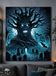 Artikelbild 1 des Artikels “Geisterbaum 250x190cm bedruckter Stoffhintergrund waschbar “