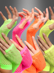 Artikelbild 1 des Artikels “Netzhandschuhe Armstulpen Neon 80er “