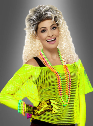 Product image 1 of the product “Mesh shirts neon colors 80s outfit Neon yellow | 36-38”