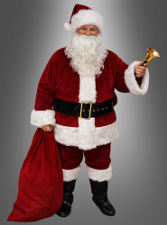 Product image 1 of the product “Washable Plush Santa Claus complete Costume, Wig and Beard ”