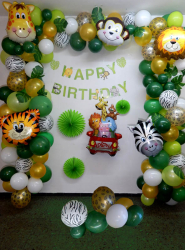 Product image 1 of the product “Great Zoo Animals Balloon Decoration 149 Parts ”