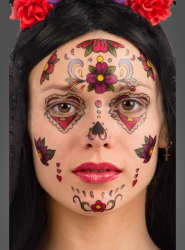Product image 1 of the product “Day of the Dead face tattoos ”