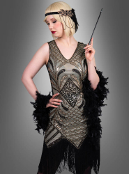 Artikelbild 1 des Artikels “Glamouröses Flapper Kleid Vivian 38 - Champagner“