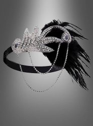 Artikelbild 1 des Artikels “20er Jahre Kopfschmuck mit Strass Alice schwarz-silber“
