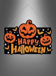 Product image 1 of the product “Happy Halloween Sign Glitter Pumpkins 37x27cm ”