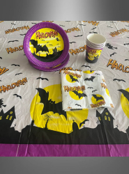 Artikelbild 1 des Artikels “Halloween Pappgeschirr Set Fledermaus 19 Teile “