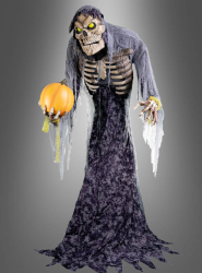 Artikelbild 1 des Artikels “Riesiges Skelett mit Kürbis 210cm Animatronics “
