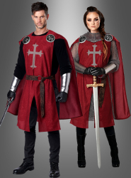 Artikelbild 1 des Artikels “Kreuzritter Wappenrock Kostüm Unisex Rot L-XL“