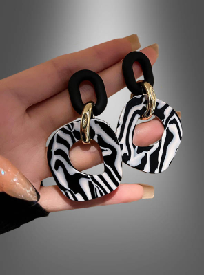 Zebra Ohrringe Modeschmuck 