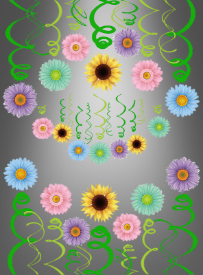 Summer Party Deco Flower Swirls 
