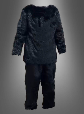 Faux Fur Suit Trousers and Top black 